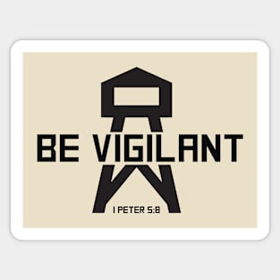 Be Vigilant, 1 Peter 5:8, Christian Bible Verse Sticker